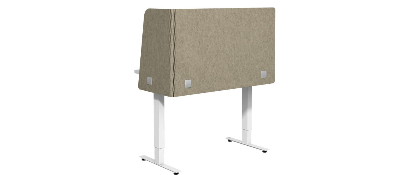 EchoWrap Desk Dividers Acoustic Privacy L Panels Oat Color 18"H