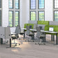 EchoWrap Desk Dividers Acoustic Privacy L Panels Oat Color 18"H