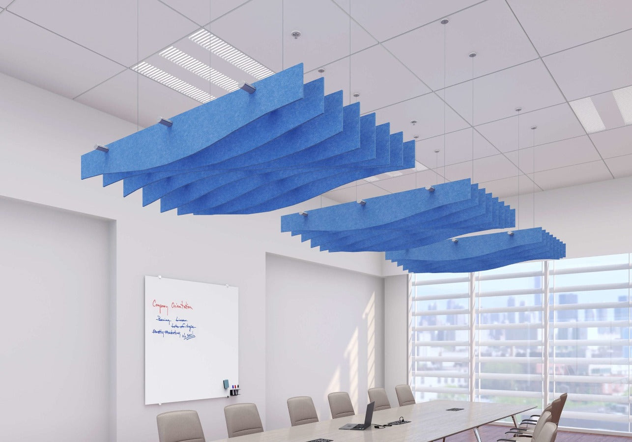 Echodeco Acoustic Ceiling Baffles 3/8" Thickness 60"W x 48"D - egyr desk
