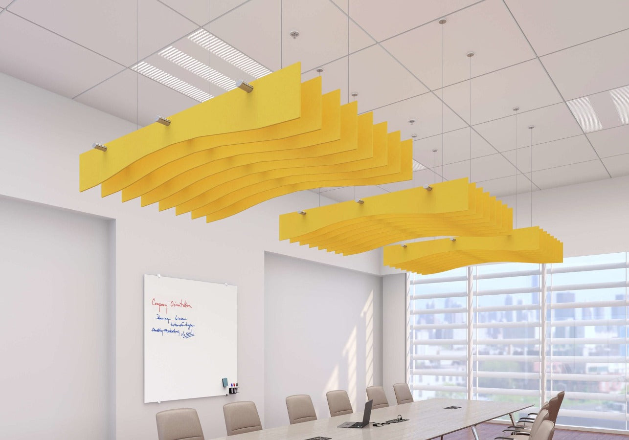 Echodeco Acoustic Ceiling Baffles 3/8" Thickness 60"W x 48"D - egyr desk