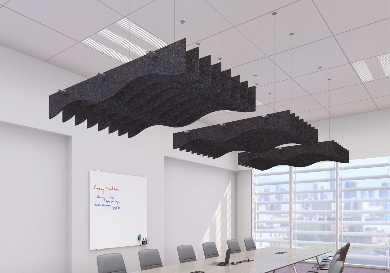 Echodeco Acoustic Ceiling Baffles 3/8" Thickness 60"W x 48"D - egyr desk