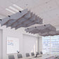 Echodeco 90% Acoustic Ceiling Baffles Wave Design 48-96"W