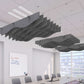 Echodeco 90% Acoustic Ceiling Baffles Wave Design 48-96"W