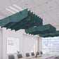 Echodeco 90% Acoustic Ceiling Baffles Wave Design 48-96"W
