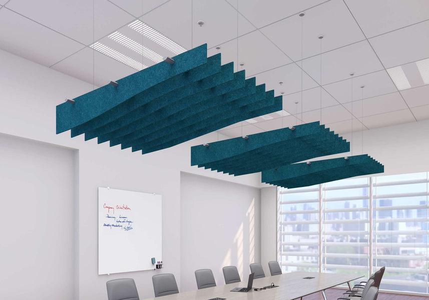 Echodeco 90% Acoustic Ceiling Baffles Wave Design 48-96W