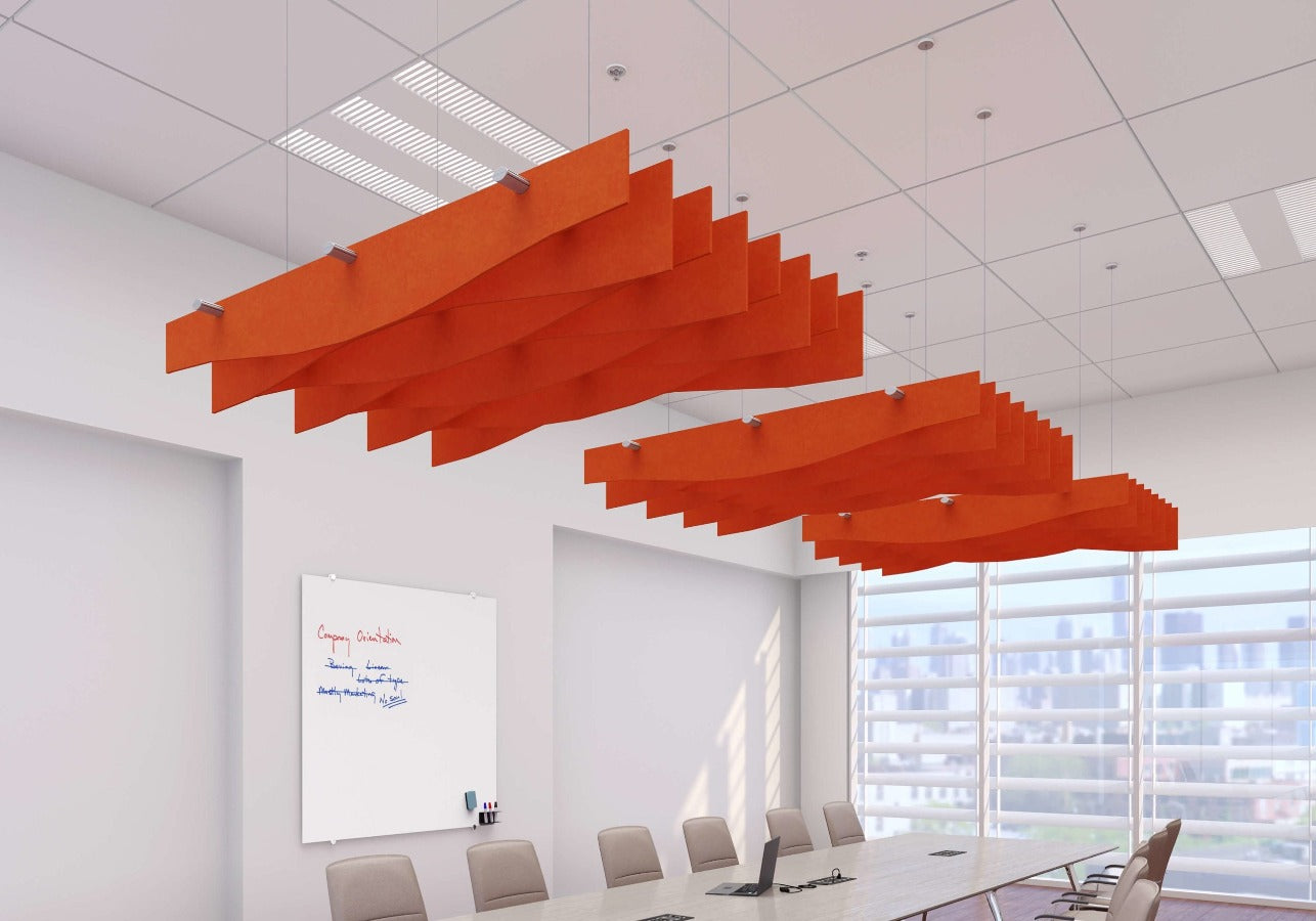 Echodeco Acoustic Ceiling Baffles 3/8" Thickness 60"W x 48"D - egyr desk