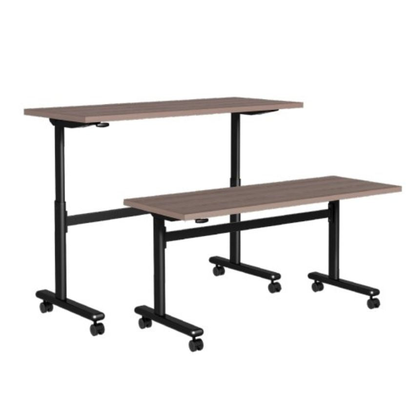 Flip-N-Nest Training Flips-back Mobile Height Adjustable Desk