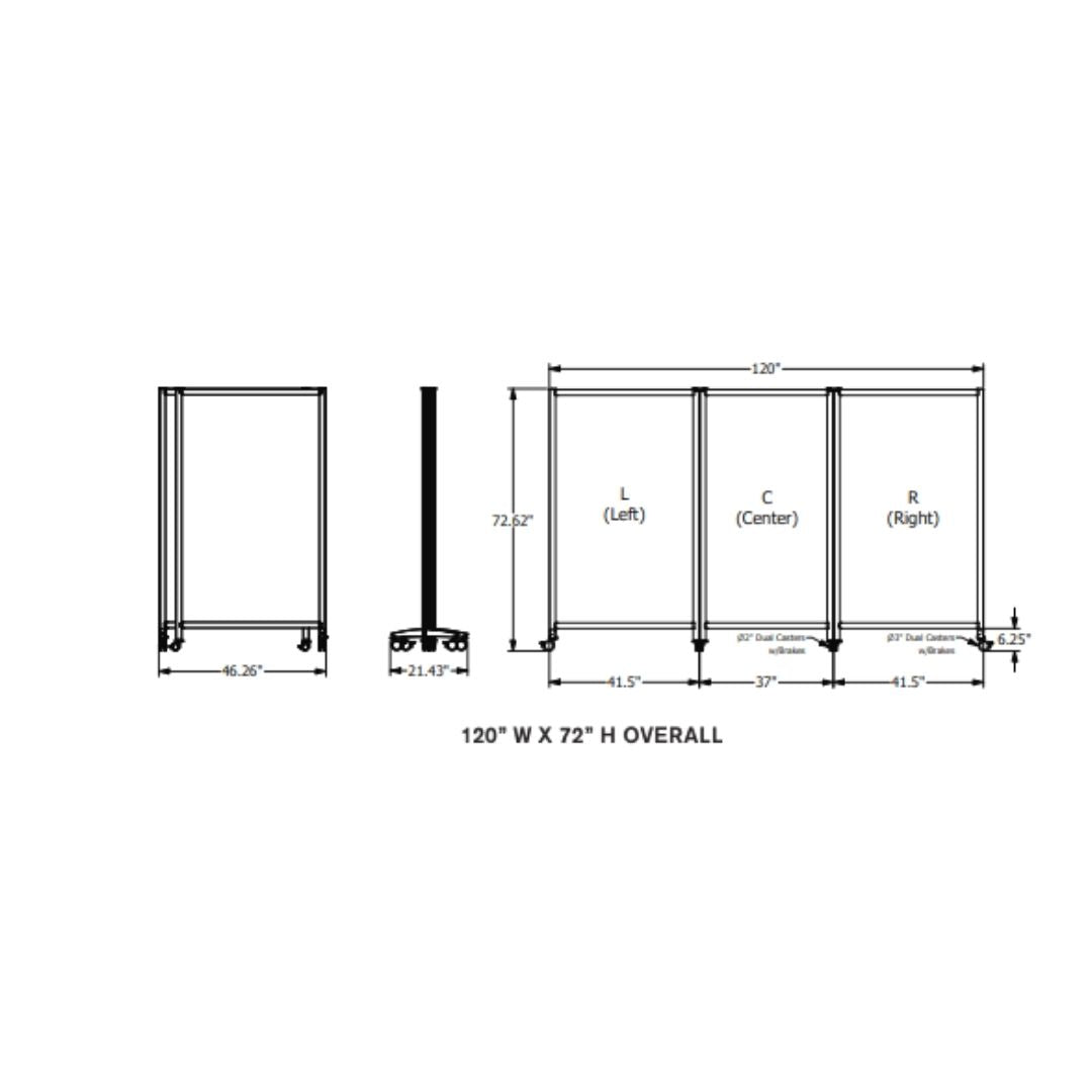 Fold N Roll  85% Sound Absorber Collapsible Divider 