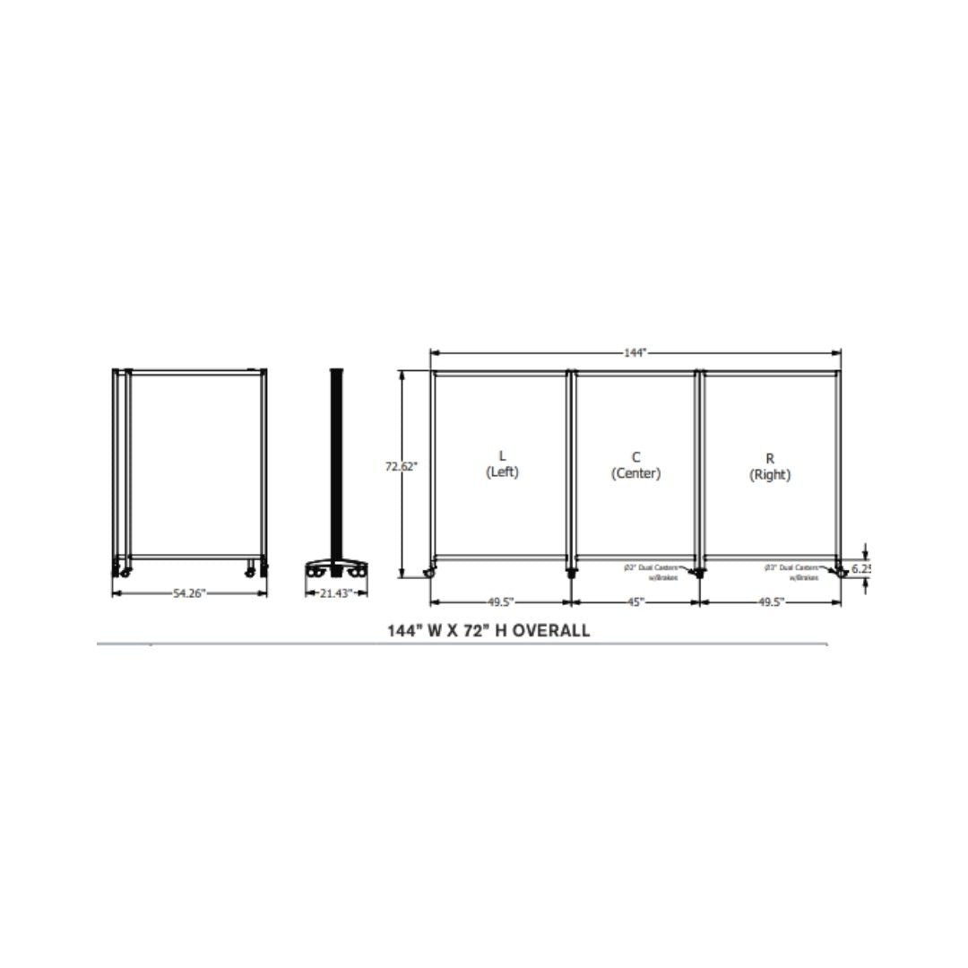Fold-N-Roll 90% Sound Absorber Folding Divider