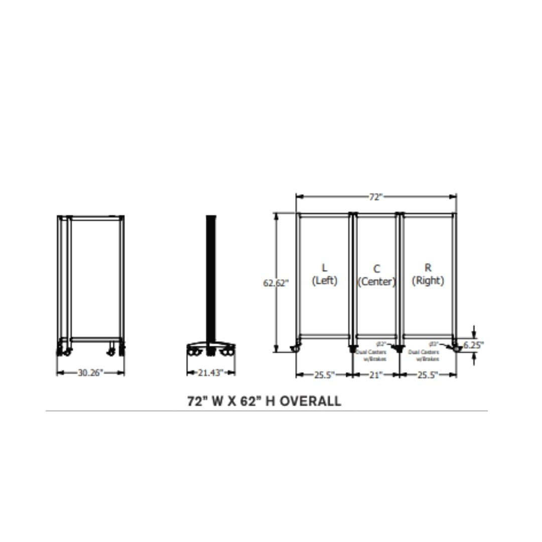 Fold N Roll  85% Sound Absorber Collapsible Divider 