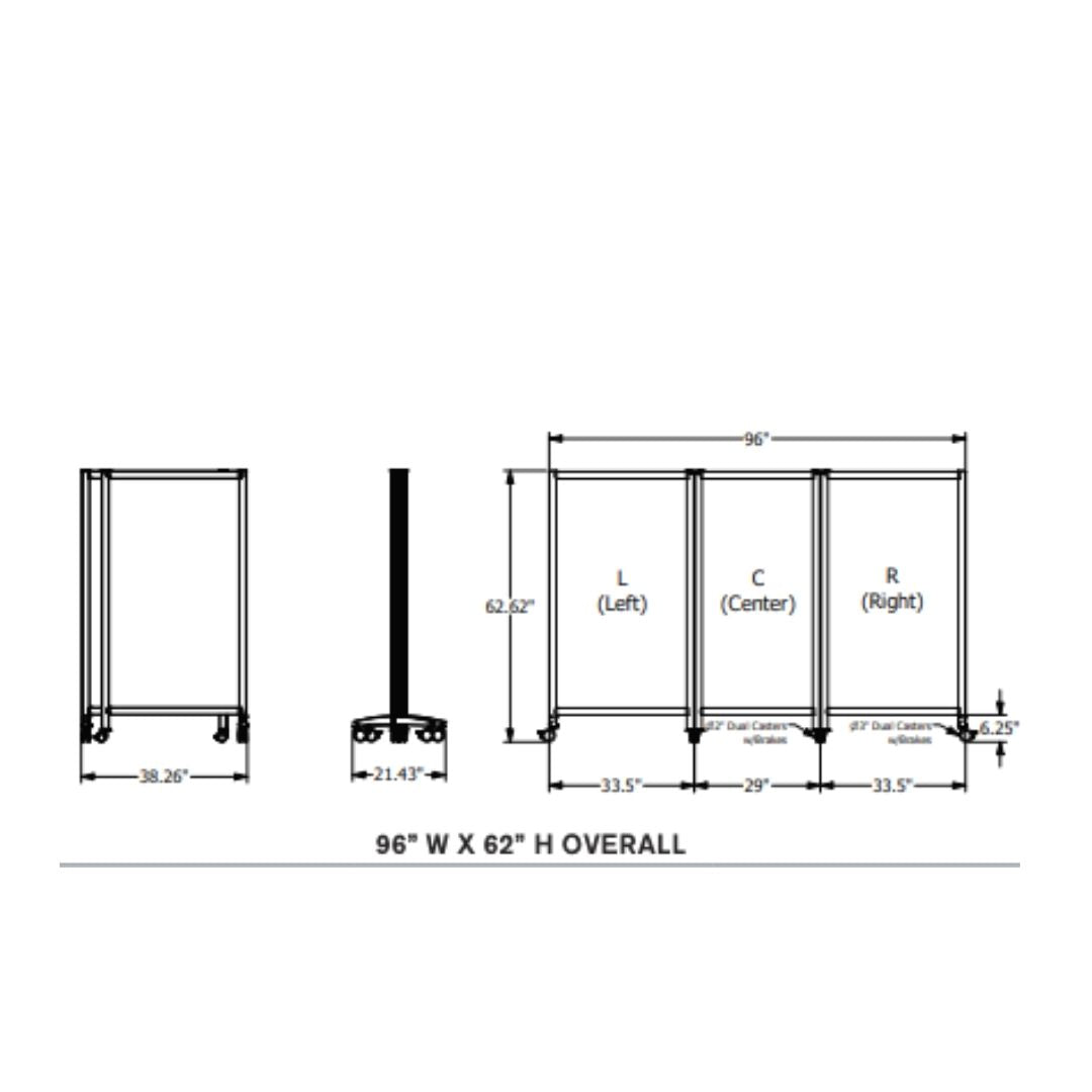 Fold N Roll  85% Sound Absorber Collapsible Divider 