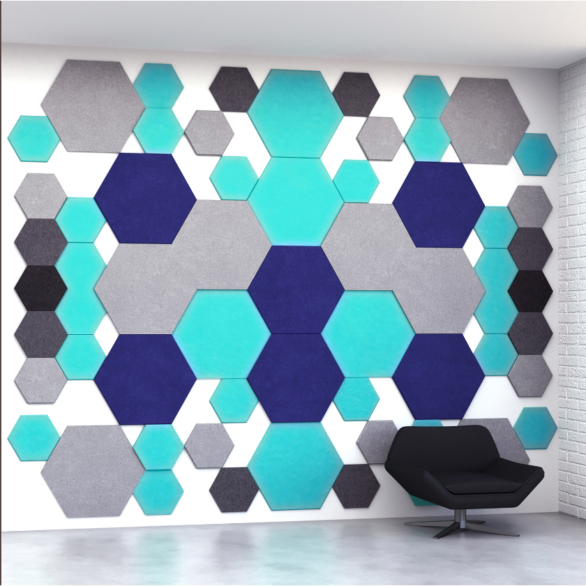 EchoDeco 85% Acoustic Wall Tile Parallelogram Shapes 12" & 24"