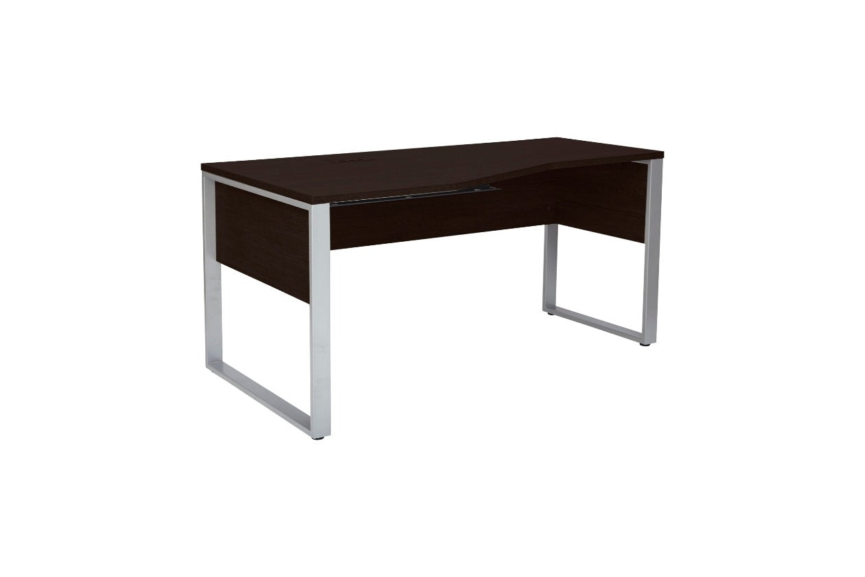 Kalmar Crescent Shape Desk 63" w/ USB and Power Outlets