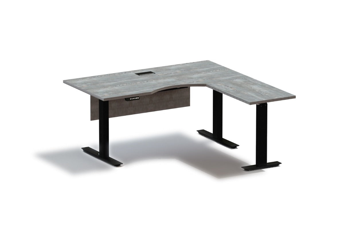 90 Degree Left Corner Standing Desk K6363SSL-Grey 63" 