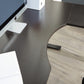 Kalmar 90 Degree Right Corner Standing Desk  Grey 