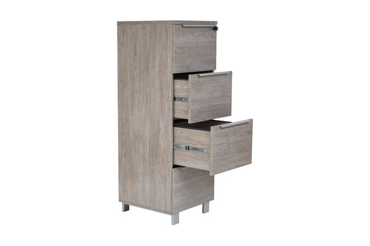 Kalmar 4-Drawer Filing Cabinet In Grey 19 x 53"