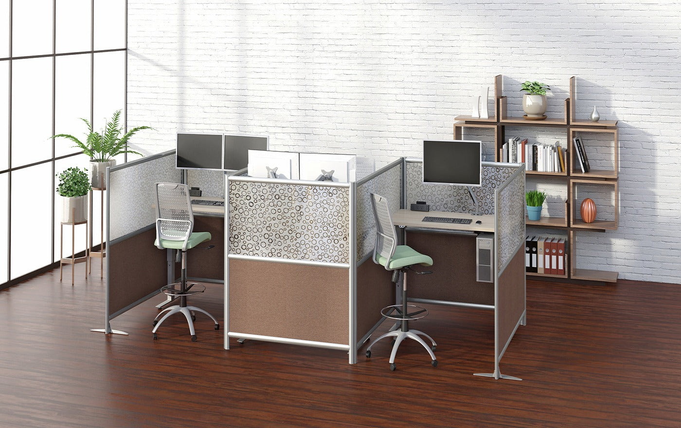 Duplex Wall Room Divider Modular Panels | Clear & Frosted Acrylic
