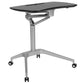 Mobile Standing Desk Pneumatic Black
