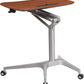 Mobile Standing Desk Pneumatic mahogany
