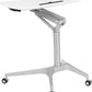Mobile Standing Desk Pneumatic White 