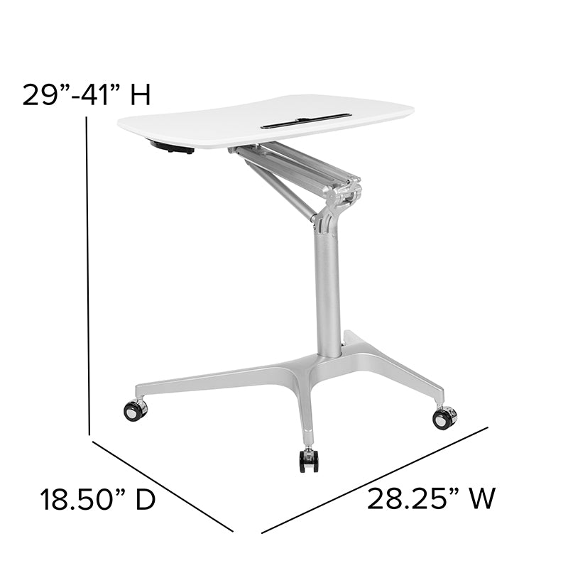 Mobile Standing Desk Pneumatic