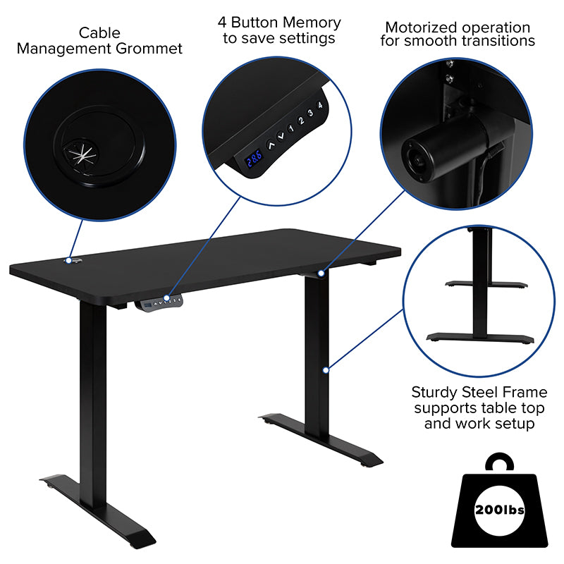 Tanner Electric Height Adjustable Desk 48x24