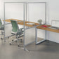 Notch Wall Desk Divider Clear Frosted Acrylic  36"- 42"W x 54"H - 72"H