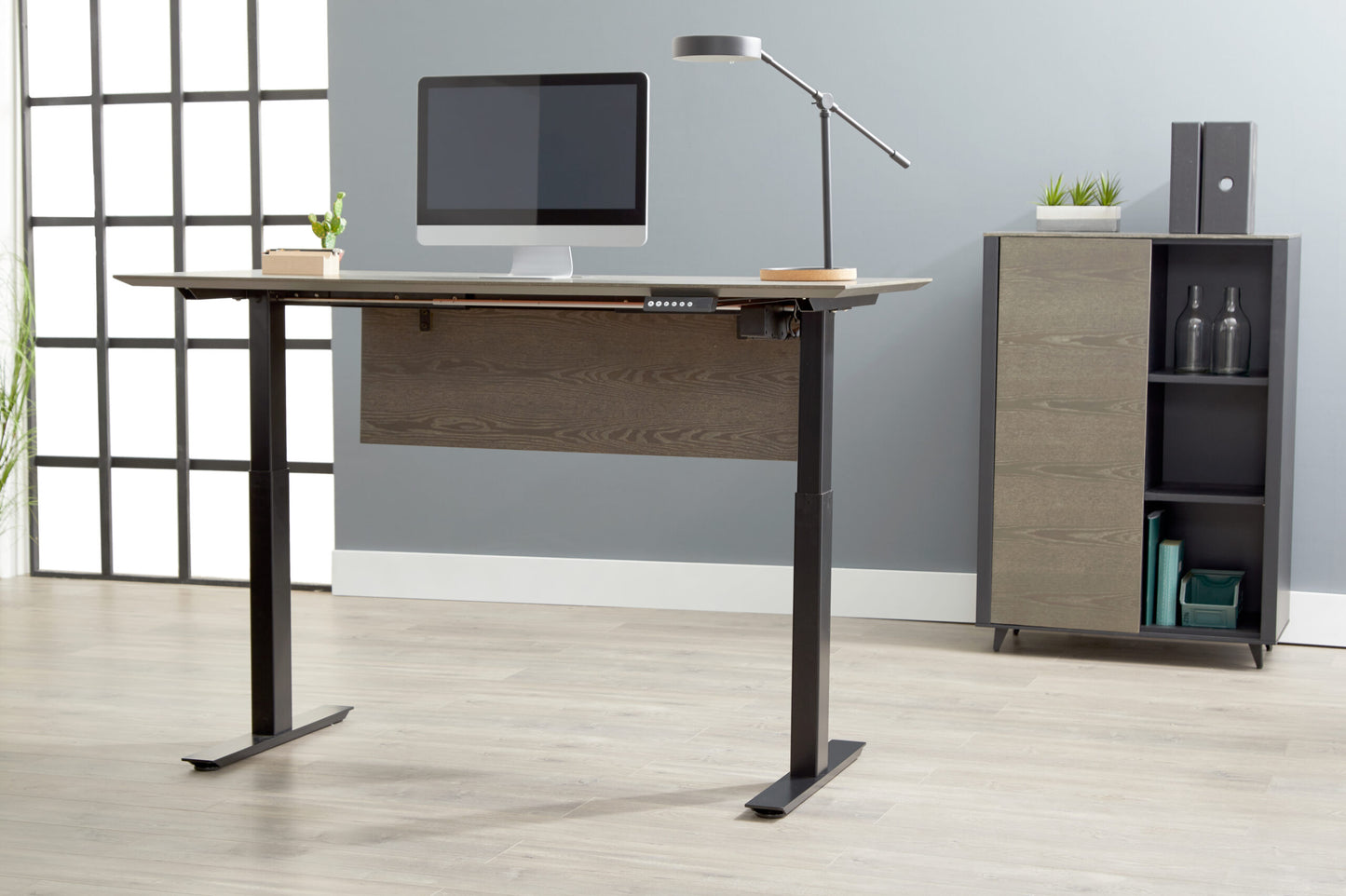 Oslo Electric Standing Desk 52" and 63" in Grey