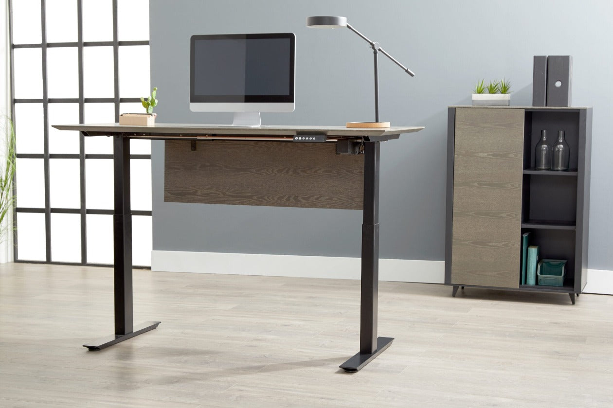 Oslo Electric Standing Desk 71" in Grey