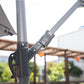 Outdoor Hanging Umbrella with LED Lights  9 and 10 Feet