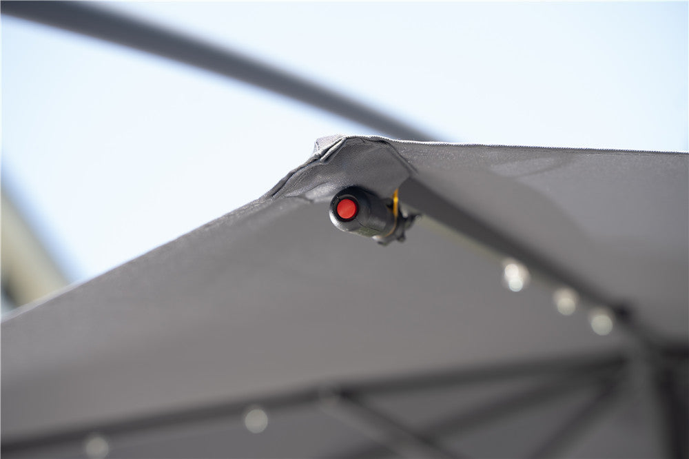Outdoor Hanging Umbrella with LED Lights  9 and 10 Feet