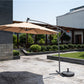 Outdoor Hanging Umbrella with LED Lights  9 and 10 Feet