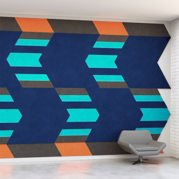 EchoDeco 85% Acoustic Wall Tile Parallelogram Shapes 12 & 24