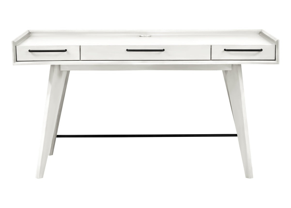 Rainier Stylish Desk with 3 Drawers in Grey & White