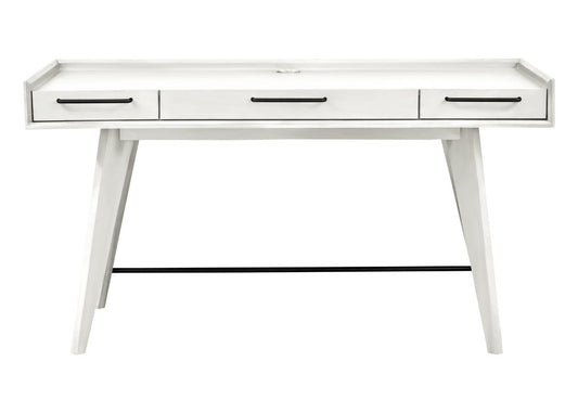 Rainier Stylish Desk with 3 Drawers in Grey & White