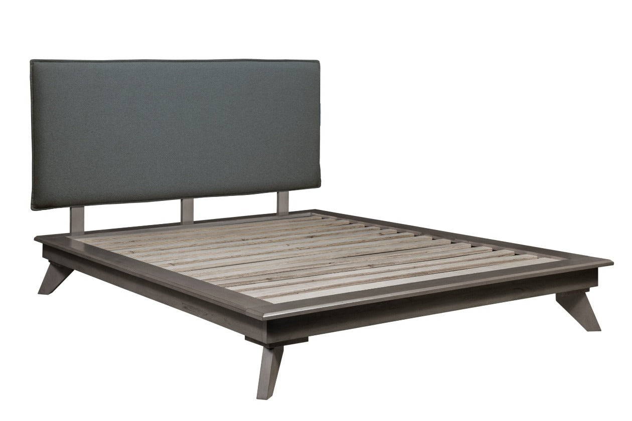 Rainier Platform Bed with Fabric Headboard