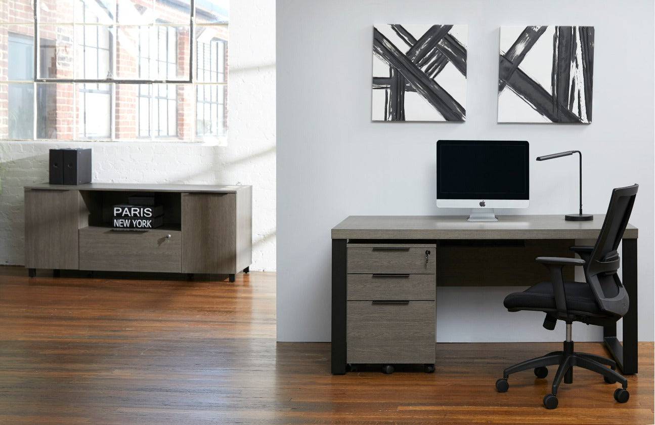 Stavanger Filing Cabinet Storage & Credenza in Dark Grey