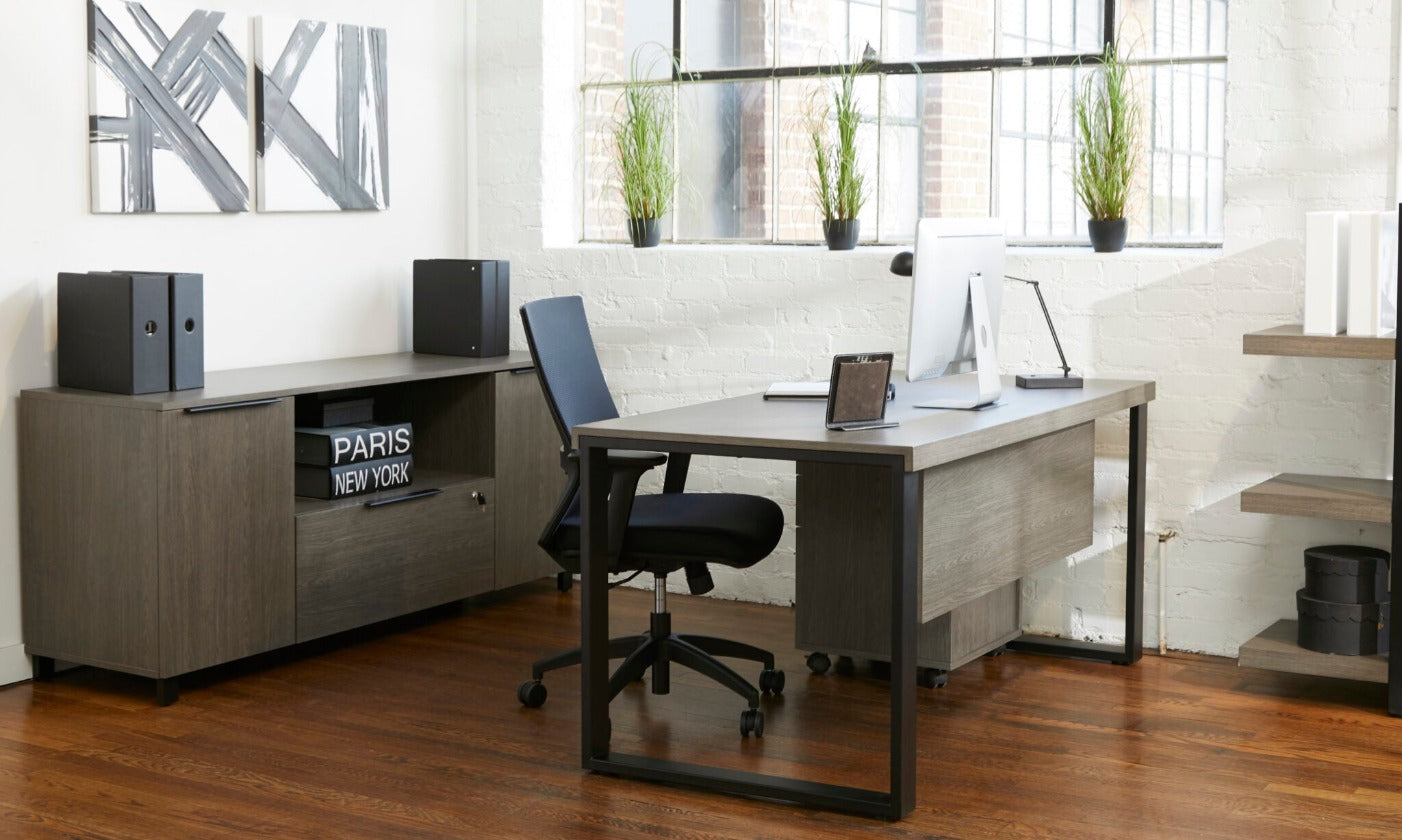 Stavanger Filing Cabinet Storage & Credenza in Dark Grey