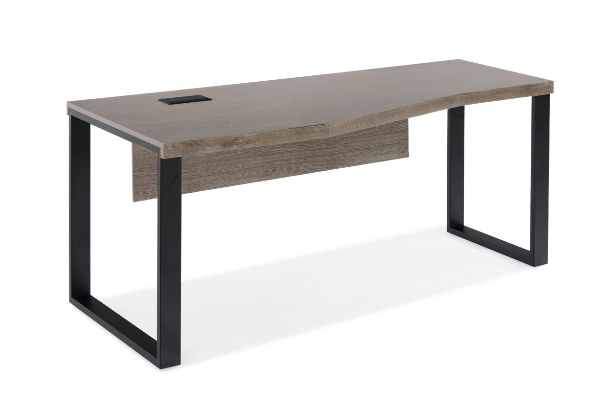 Stavanger Crescent Desk 71" in Dark Grey