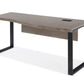 Stavanger Crescent Desk 71" in Dark Grey