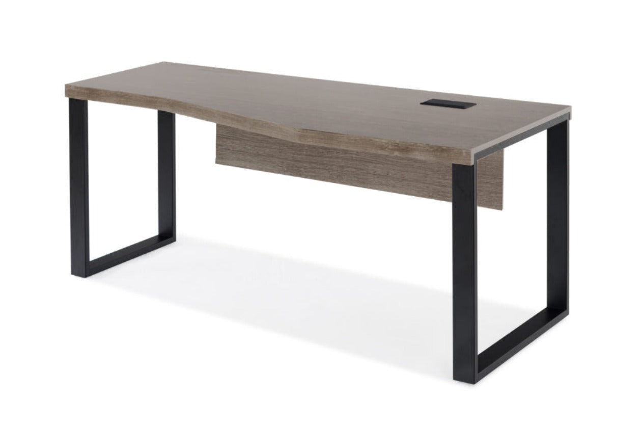 Stavanger Crescent Desk 71" in Dark Grey