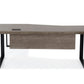 Stavanger Crescent Desk 71" in Dark Grey