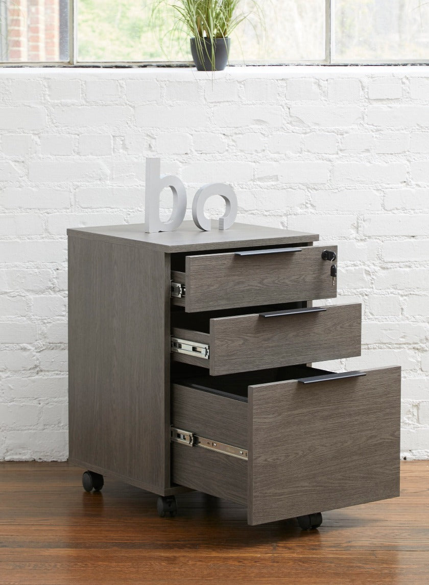 Stavanger Filing Cabinet Storage & Credenza in Dark Grey