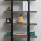 Stavanger Tall and Low Bookcase in Dark Grey