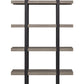 Stavanger Tall and Low Bookcase in Dark Grey