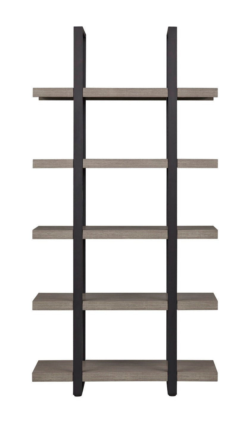 Stavanger Tall and Low Bookcase in Dark Grey