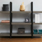 Stavanger Tall and Low Bookcase in Dark Grey