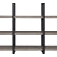 Stavanger Tall and Low Bookcase in Dark Grey