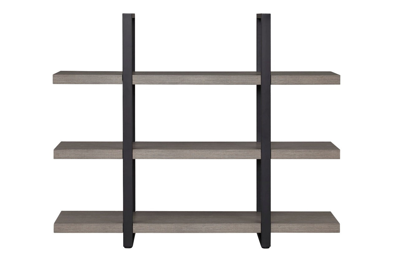 Stavanger Tall and Low Bookcase in Dark Grey