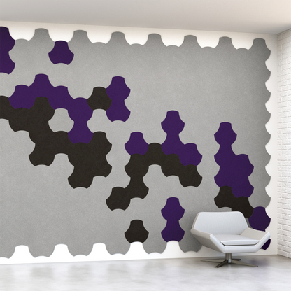 EchoDeco 85% Acoustic Wall Tile Parallelogram Shapes 12" & 24"